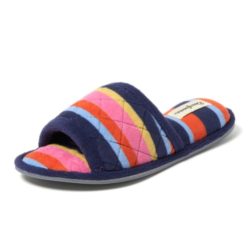 Image of Dearfoams womens Slipper Memory Foam Summer House Shoe Beatrice Terry Slide