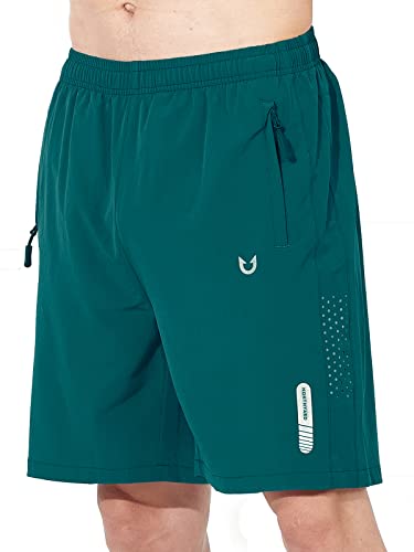 NORTHYARD Men's Athletic Hiking Shorts Quick Dry Workout Shorts 7"/ 9"/ 5" Lightweight Sports Gym Running Shorts Basketball Exercise PEACOCKBLUE XL - 2