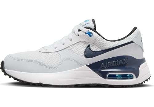Nike Air Max SYSTM Big Kids' Shoes (DQ0284-112, White/Football Grey/Photo Blue) Size 6.5