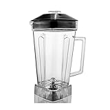 Recipiente cuadrado de 2 litros, jarra, jarra, fondo de taza con cuchillas dentadas for batidos, tapa SIN BPA for repuestos de licuadora, a prueba de fugas, sellado, fácil de limpiar