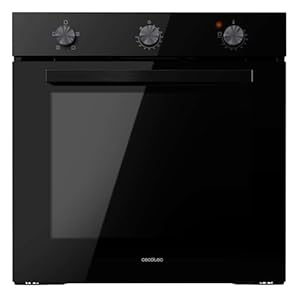 Cecotec Horno Integrable Convencional Bolero Hexa C136000 Glass Black Time A. 2800W, 77L, Bajo Consumo, Temporizador, 4 Funciones, Steam Assist, Steam EasyClean, Cooling Fan, Triple Glass, Luz