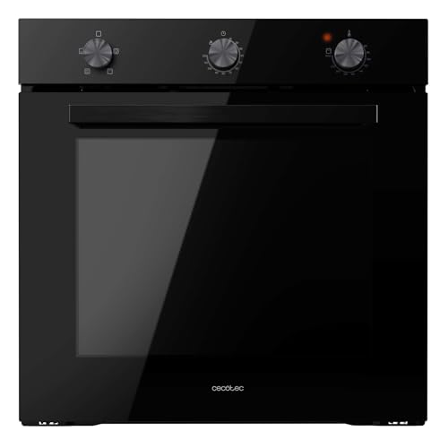 Cecotec Forno Elettrico da Incasso Bolero Hexa C136000 Glass Black Time A. 2800 W, Capacità 77 L, 4 funzioni, Timer, Pulizia a vapore, Cottura a vapore, Classe energetica A, Luce interna