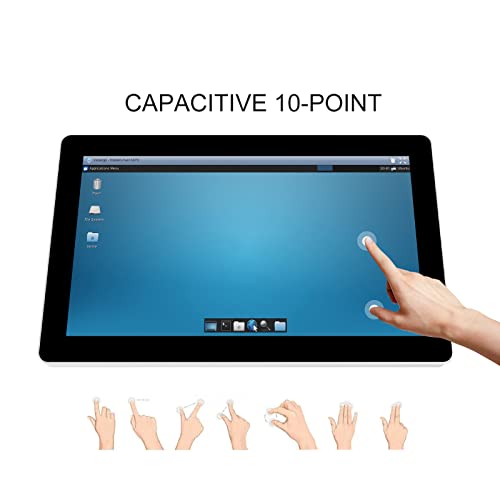 Image of GreenTouch 22 Inch Open-Frame Touchscreen LCD Monitor - Capacitive PCAP Multi Touch -1680x1050-16:10-Black and Silver Bezel