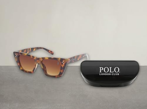 Óculos de Sol Polo London Club lente com Proteção UVA/UVB - Kit acompanha com estojo e flanela, Vint