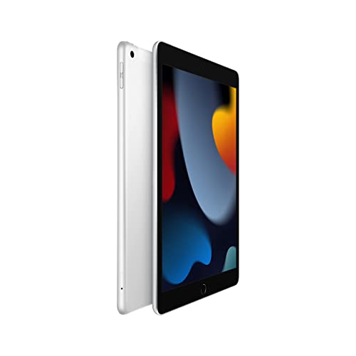 Image of Apple iPad (9th Generation, 10.2-inch, 2021), 64GB, Wi-Fi + Cellular, Silver (Renewed Premium)