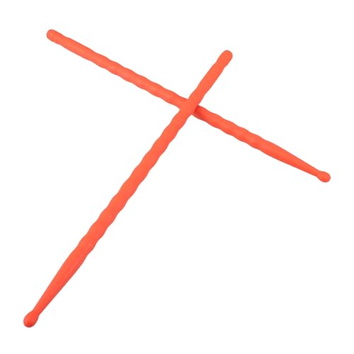 Baquetas Beaupretty de Fibra de Carbono 5a para Principiantes y Adultos, Baquetas Naranjas Antideslizantes para Jazz, Práctica y Lecciones de Música miniatura 1