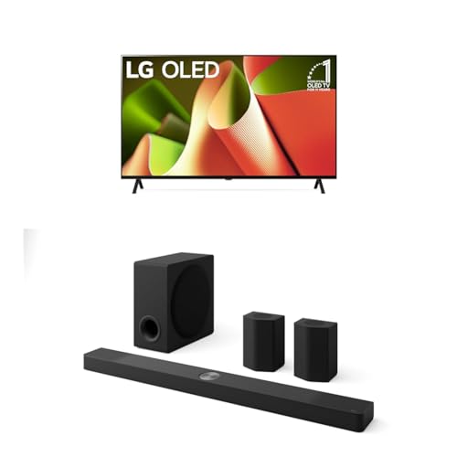 Image of LG 65-Inch Class OLED B4 Series Smart TV 4K Processor Flat Screen with Alexa Built-in (OLED65B4PUA, 2024),LG 9.1.5 ch. Sound Bar Wireless Dolby Atmos Soundbar and Rear Speakers