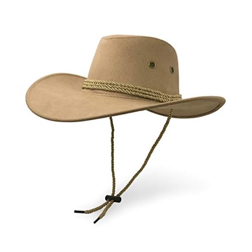 Cowboy Hat, Sun Hat Faux Felt Leather Suede Travel Cap Western Hat Outdoor Sun Protect Beige