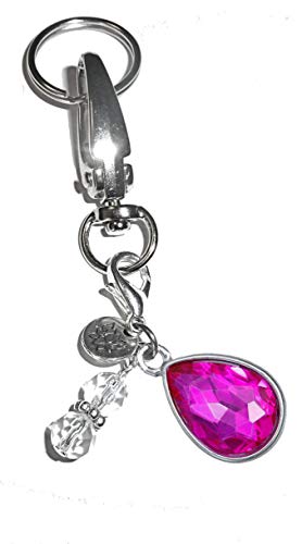 Hidden Hollow Beads Birthstone Charm Key Chain Ring, Women's Purse
