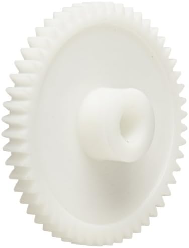 Spur Gear, 20 Degree Pressure Angle, Polyoxymethylene, Inch, 24 Pitch, 0.583" Pitch Diameter, 3/16" Bore, 0.667" OD, 1/4" Face Width, 14 Teeth