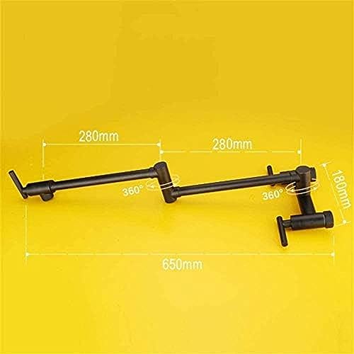 Robinet pot filler noir mat à double trou pour cuisine moderne - 2
