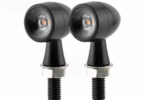 Feu arrière de moto orange 12V avec clignotants intégrés de 8mm