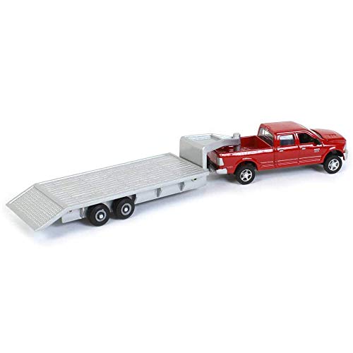 ERTL Dodge Pickup con Trailer y Fardos 1:64 miniatura 3