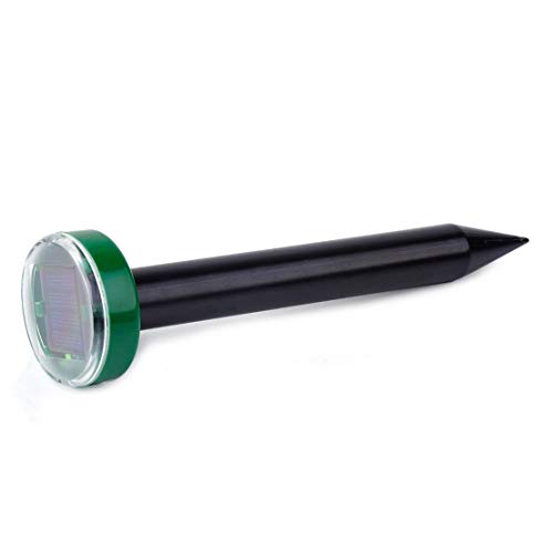 RENNICOCO Solar Mole Repeller for Rodent Control, Repels Rodents, Moles, Gopher, Mice, Snakes, Does Not Hurt Animals, Lawn and Garden