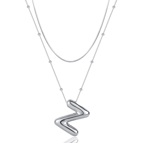 Pendentif avec lettres du nom pour femme et chaîne personnalisée enfants