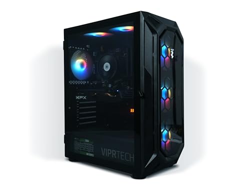 Image of ViprTech Rebel 3.0 Gaming PC - AMD Ryzen 7 (4.4Ghz Turbo), RTX 3060 12GB, 32GB DDR4 3200, 1TB NVMe SSD, Bluetooth, VR-Ready, Streaming, RGB, Win 11 Pro, Desktop Computer Tower Prebuilt, Onyx Black