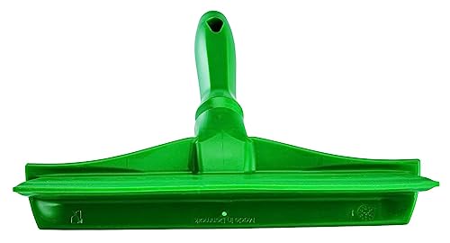 Image of Vikan 71252 Rubber Polypropylene Frame Bench Single Blade Squeegee, 10 inch, Green