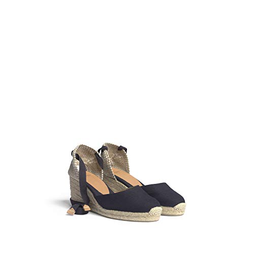 Image of Castaner Women's Carina Mid Espadrilles, Black, 5 Medium US