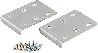 Kitchen Cupboard Door Hinge Repair KIT Includes 2 Plates and Fixing Screws - Silver