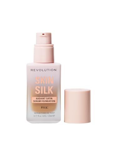 Image of Revolution Beauty, Skin Silk Serum Foundation, Light to Medium Coverage, Lightweight & Radiant Finish, Contains Hyaluronic Acid, (F11.5 C, 23ml)