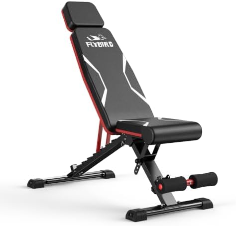 FLYBIRD Adjustable Weight Bench, Full Body Workout Bench for Home...