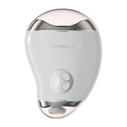 Fini les coupures : pince à ongles électrique automatique portable blanche pour seniors et bébés