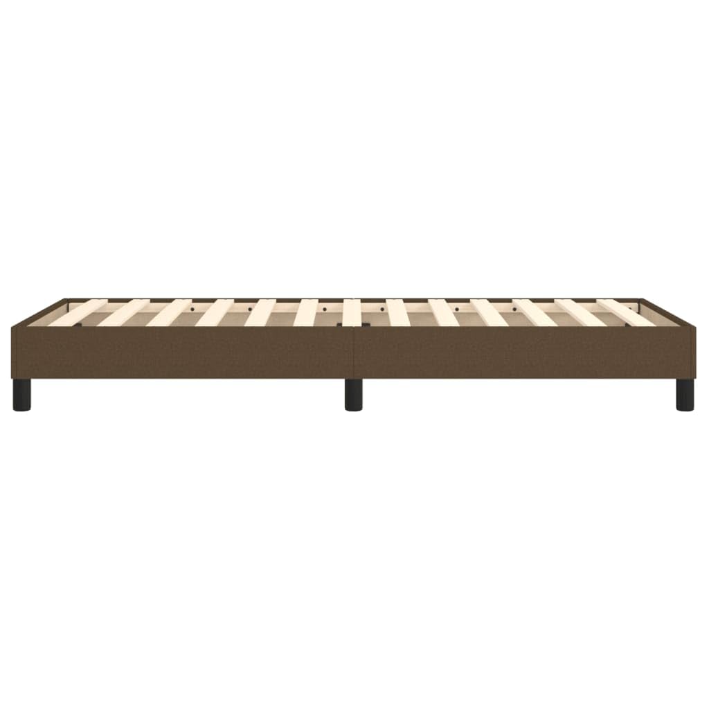 vidaXL Cadre de lit à Lattes Marron foncé 80x200 cm Tissu