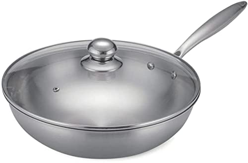 Wok Cooking pan, 5 Quart Nonstick Wok con tapa