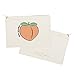 The Cotton & Canvas Co. Just Peachy Summer Beach Cosmetic Bag and Travel Make Up Pouch