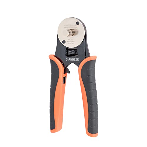 GIANNEER Deutsch Crimp Tool Closed Barrel Crimper 4 Way Indent 8 Impression Type Pin Crimping Tool for Deutsch Connector 14 16 18 AWG