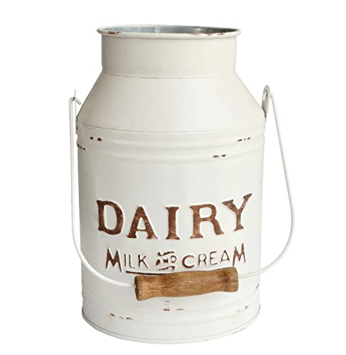 Apsoonsell Rustic Vase Shabby Chic Vase Metal Milk Can Farmhouse Decor Flower Vase Galvanized Decor Vases For Kitchen, Bathroom, Sparklers For Weddings #TOP6