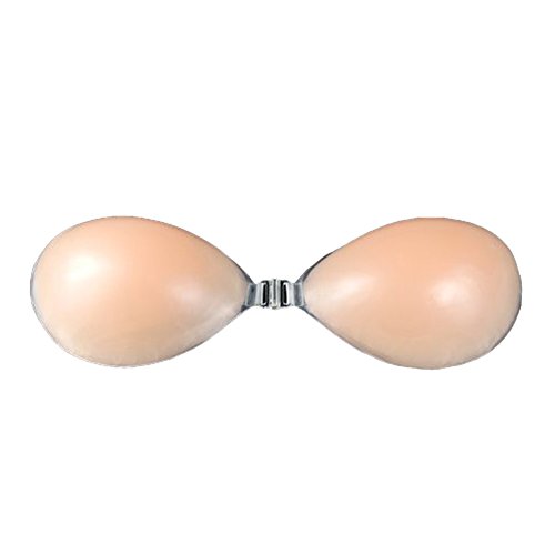 Sealike New Arrival Soft Silicone Invisible Self Adhesive Strapless Bra Push Up Bra Backless Strapless Bra Cleavage Enhance Bra for Women with a Stylus(D Cup)