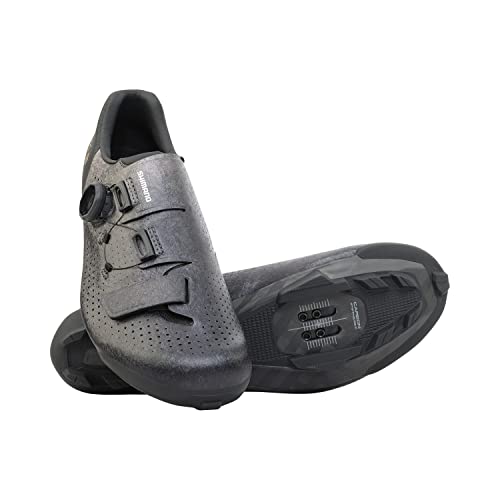 SHIMANO SH-RX801 Men&rsquo;s Ultralight High Performance Gravel Racing Shoe, Black, 9-9.5 Men (EU 43.5)