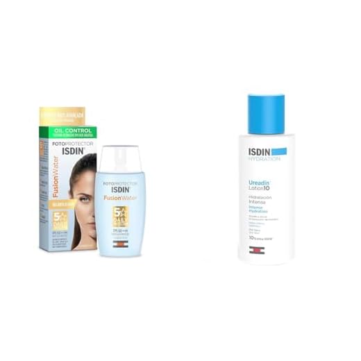 Kit ISDIN Protetor Solar Facial Fusion Water 5 Stars Sem Cor FPS60 50ml e Ureadin 10 Loção Corporal De Hidratação Intensa 100ml