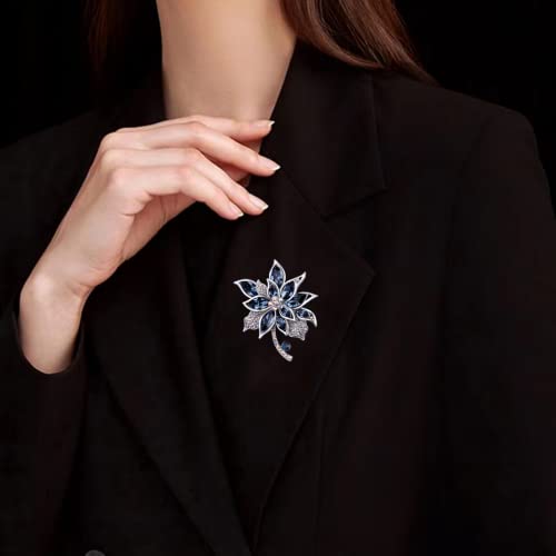 Image of Lavender flower brooch crystal rhinestone tulip brooch elegant accessories jewelry women brooches and pins fashion jewelry wedding flowers lapel pin