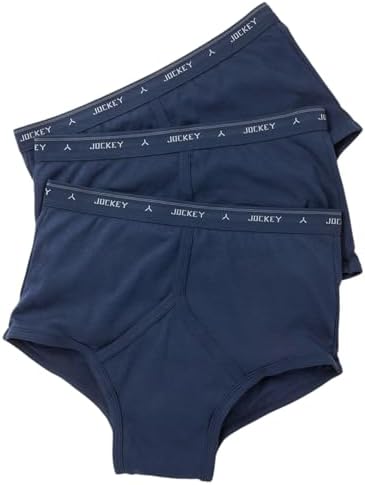 Jockey Men's Underwear Classic Y-Front Brief (3 Pack), Navy, 16