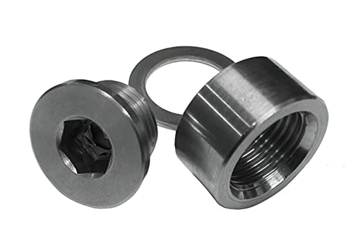 Couvercle de l'adaptateur A/F Wideband noir en aluminium pour capteur d'oxygène de voiture