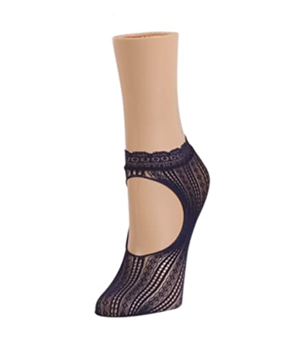 Image of MeMoi Women's Du-O Net Delicate Lace Loafer Socks