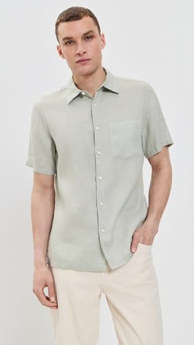 Theory Men's Irving Relaxed Linen Short Sleeve Shirt2