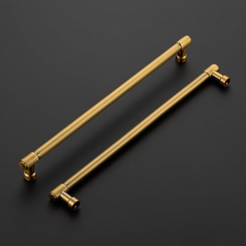 Image of Ravinte Brushed Brass Kitchen Pulls Cabinet Handles 10 Inch 10 Pack
