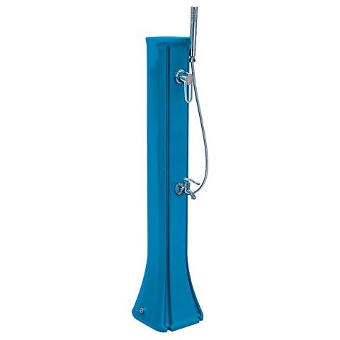 Formidra - Happy Go 23L Solar Shower - DS-HG142BL - HD Solar Shower with Removable Hand Shower, Mixer Tap and Feet, Compact and Functional, Blue, 26 x 29 x 120 cm Cover