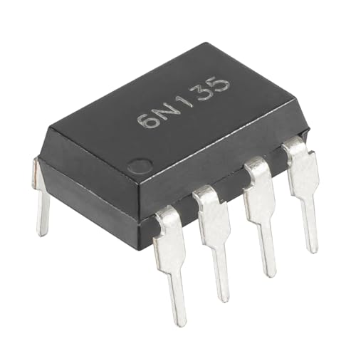 6N135 Optocoupler DIP-8 A6N135 HP6N135 6N135-X007T 6N135M 6N135SD HCPL-6N135 High Speed Logic Output Optocouplers 8-Pin (Pack of 10pcs)