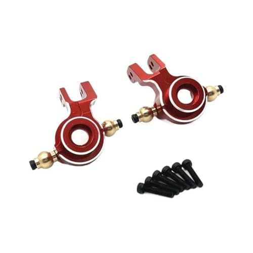 Piezas Vehículos RC para UD para UD1201 para UD1202 para Accesorios De UD-12PRO Piezas De Mejora De Metal Modelo RC Coche Trepador Camión para Buggy Copa De Dirección Delantera(Red)