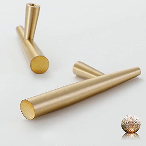 WYNWJ Zieht Griffe Griff, Europäischer Stil Schrankgriffe Massiver Kupferschrank Möbelgriffe Schrankgriffe Schubladengriff Dickes Material 100% Reines Kupfer Gold/Hole Distance 96Mm - Image 4