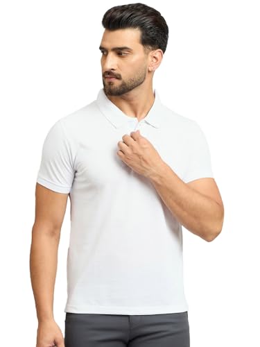 Image of Men's Half Sleeve Solid Cotton Polo T-Shirt | Premium Soft Fabric