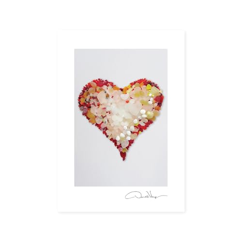 Thank You Postcard Gift Set – 10 Sea Glass Heart Cards by Donald Verger | Unique for Weddings, Valentine’s Day & Christmas | From His Maine Studio | 4x6 Prints for Notes, Women & Kids