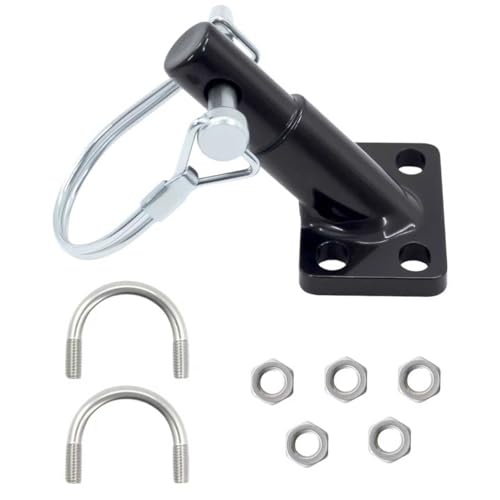 Aneelv Bicycle Trailer Hitch Adapter With Locking Pin - Universal Quick Connect For Kids Dog Trailers, Cargo Bike Towing Accessory