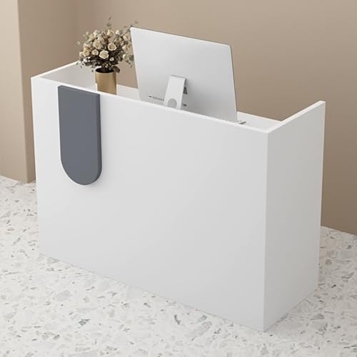 Scrivania moderna con serratura, piccolo bancone per ufficio e vendita al dettaglio, elegante tavolo da ricevimento per professionisti e aziende