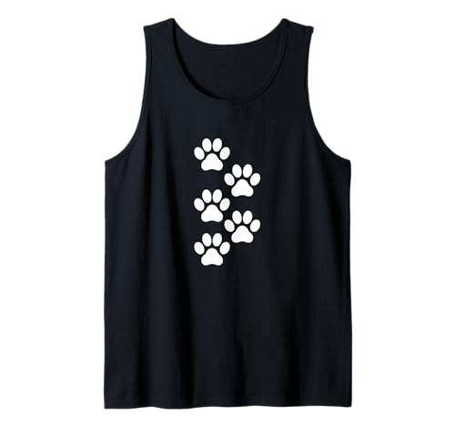 Para los amantes de los perros, divertido diseño gráfico de lindas huellas de perros Camiseta sin Mangas