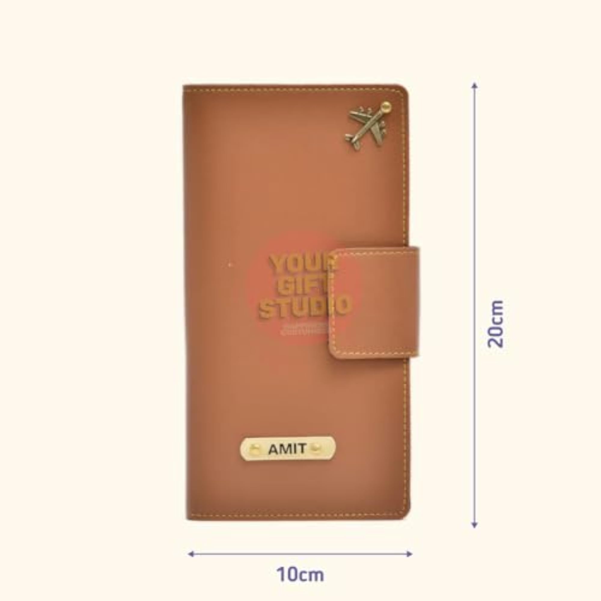 Customized Leather Unisex Travel Wallet, Personalized Gift